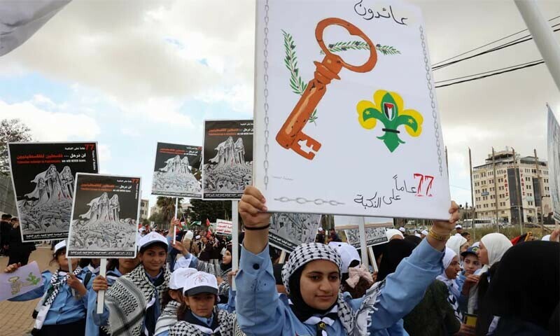 غزہ کے 24 لاکھ لوگوں حالیہ جنگ میں کم از کم ایک بار بے گھر کیا جاچکا ہے
&mdash;فوٹو:اے ایف پی