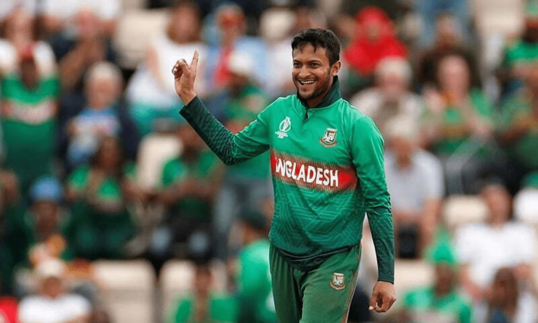 Shakib Al Hasan celebrates taking a wicket. — Reuters/File