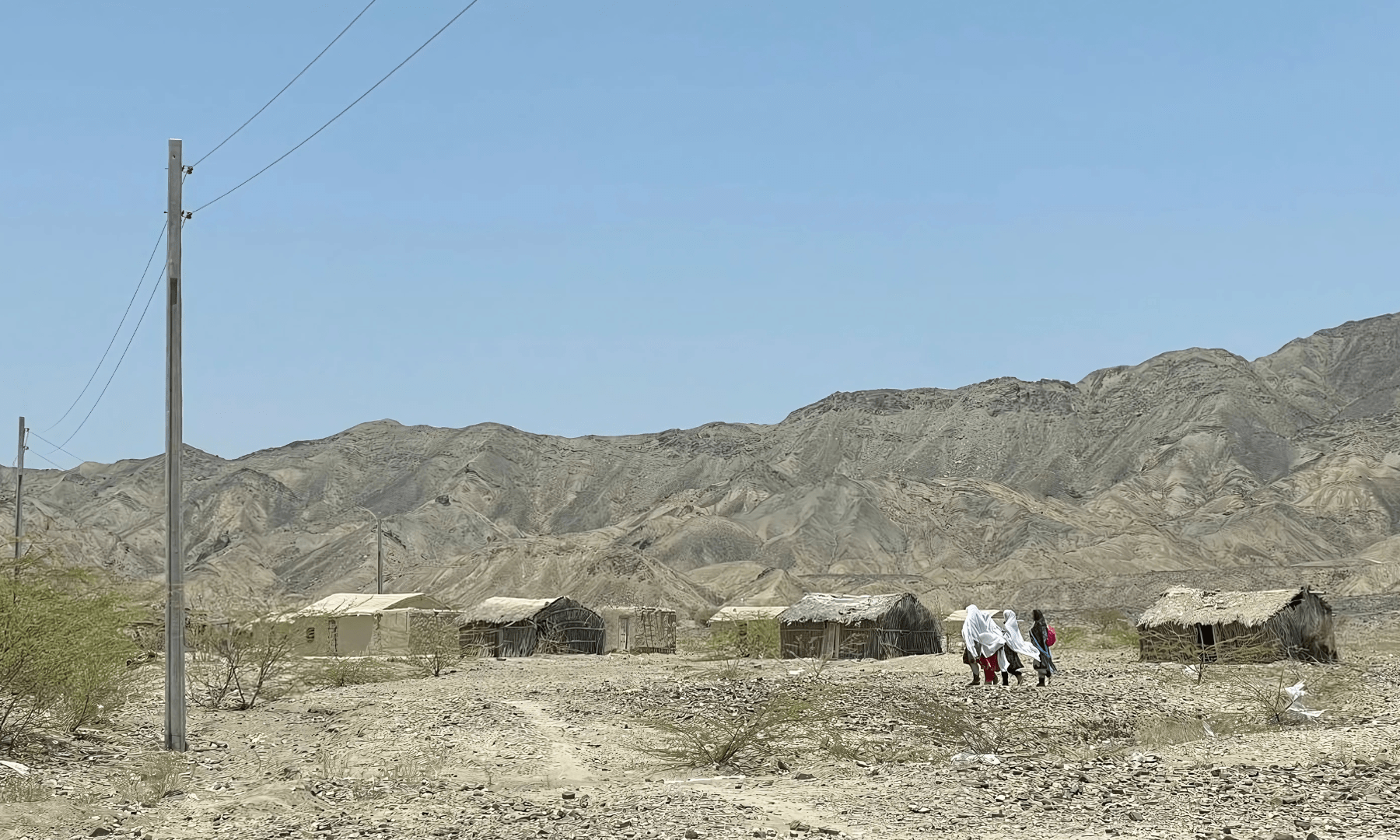 Girls walk long distances to get to school in Dasht.