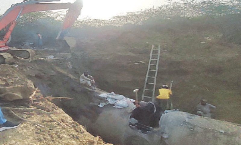 Work is underway to repair the damaged line.&mdash;Dawn