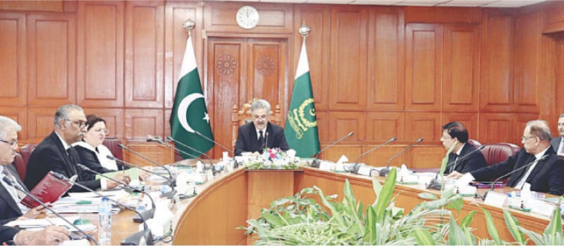  Chief Justice of Pakistan Yahya Afridi presides over a meeting of the Law and Justice Commission of Pakistan.&mdash;PPI 