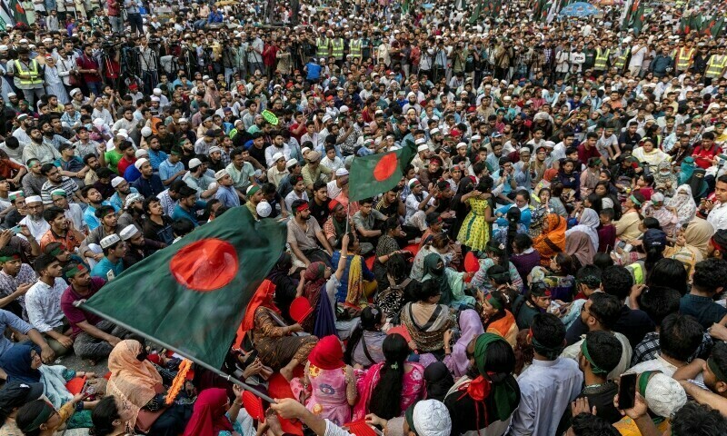 مئی 2025 میں بنگلہ دیش کی عبوری حکومت نے عوامی لیگ پر بھی پابندی لگا دی تھی
&mdash;فائل فوٹو: رائٹرز