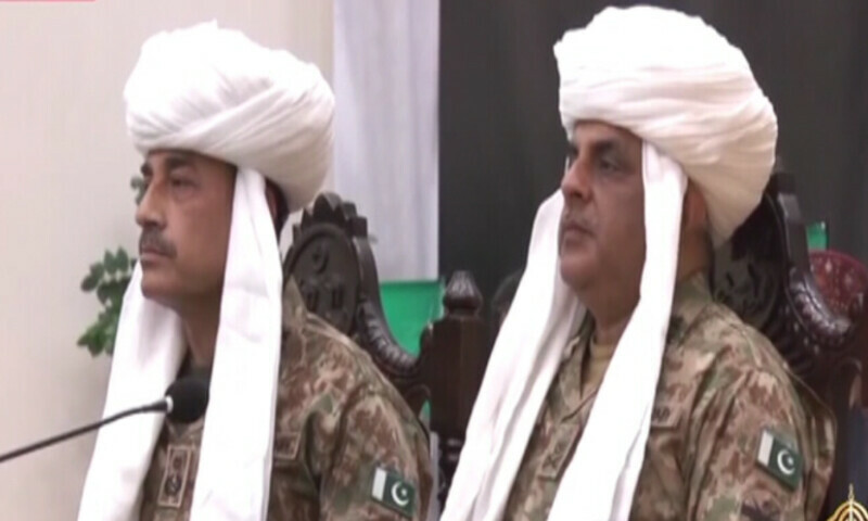 Field Marshal Asim Munir attends the Balochistan Grand Jirga in Quetta on May 31. — DawnNews TV