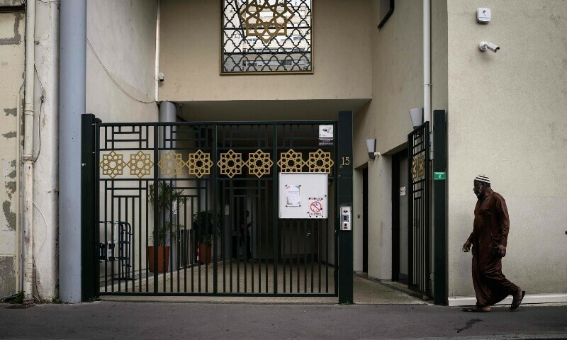 A faithful enters the Errahma mosque in Villeurbanne, central France, on June 3. &mdash; AFP