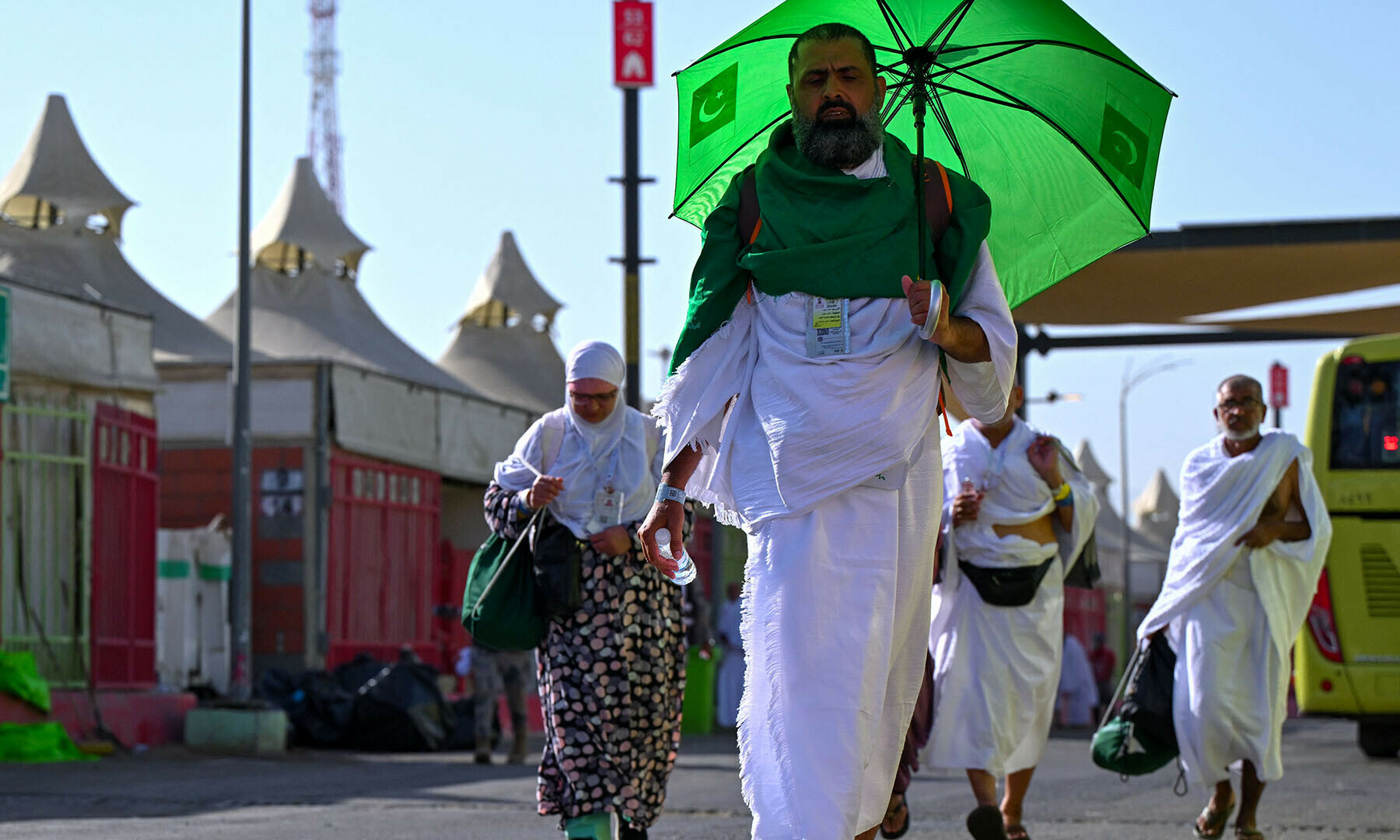 Muslims make their way to Mina during hajj pilgrimage from the holy city of Mecca, Saudi Arabia, June 4, 2025. Saudi Press Agency/Handout via REUTERS THIS IMAGE HAS BEEN SUPPLIED BY A THIRD PARTY.