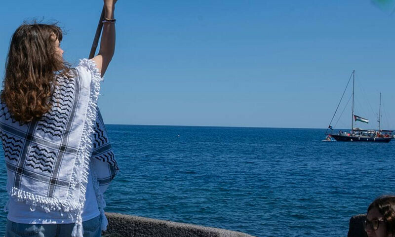 — فوٹو: فریڈم فلوٹیلا کولیشن / ایکس — فوٹو: فریڈم فلوٹیلا کولیشن / ایکس