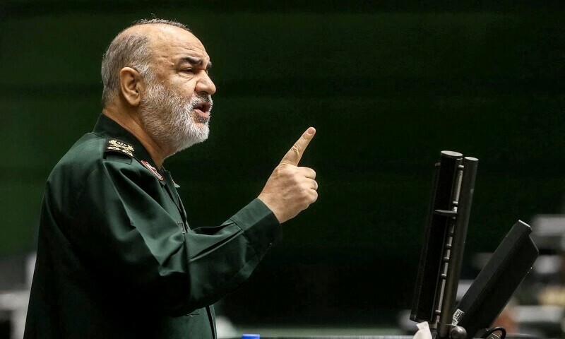 Islamic Revolutionary Guard Corps (IRGC) Commander-in-Chief Major General Hossein Salami speaks during a parliament meeting in Tehran, Iran, January 22, 2023. — Reuters