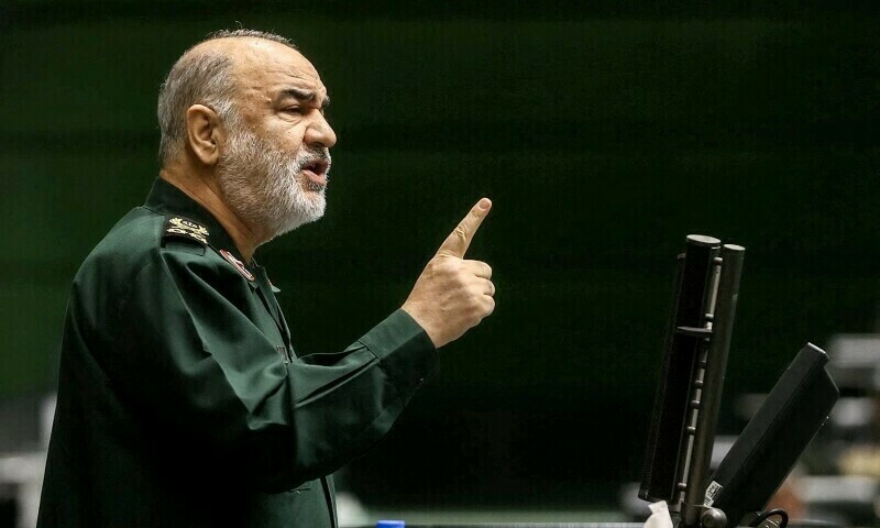 Islamic Revolutionary Guard Corps (IRGC) Commander-in-Chief Major General Hossein Salami speaks during a parliament meeting in Tehran, Iran, January 22, 2023. — Reuters