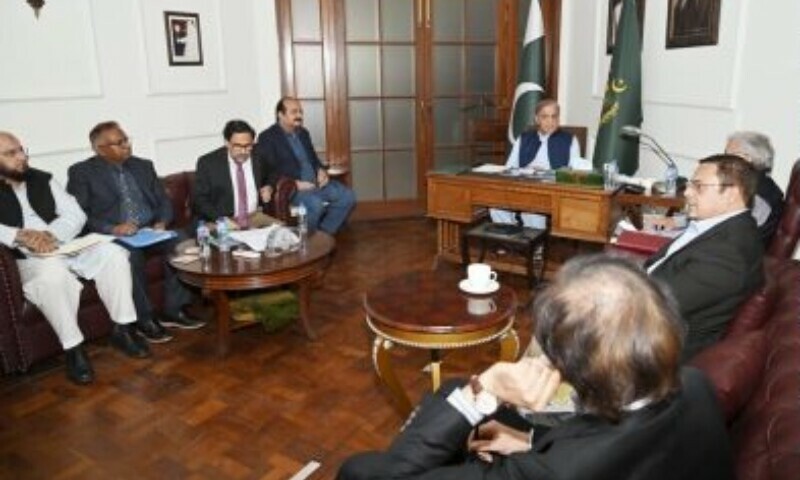 Prime Minister Shehbaz Sharif chairs a meeting on the National Electric Vehicle Policy 2025 in Islamabad on June 14. — APP