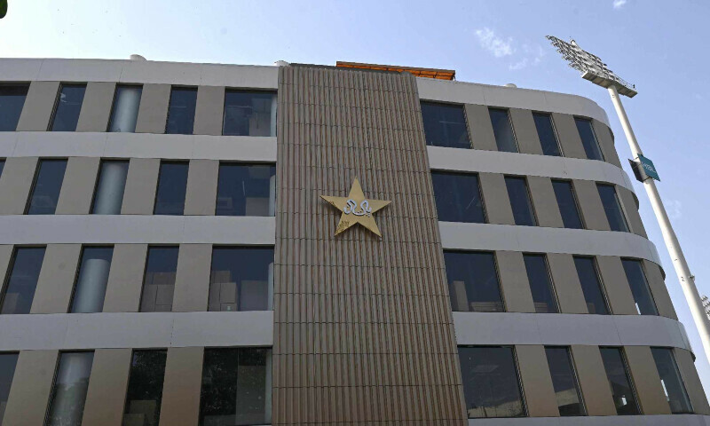 PCB Headquarters at the Gaddafi Stadium in Lahore on May 17, 2025. — Arif Ali/White Star