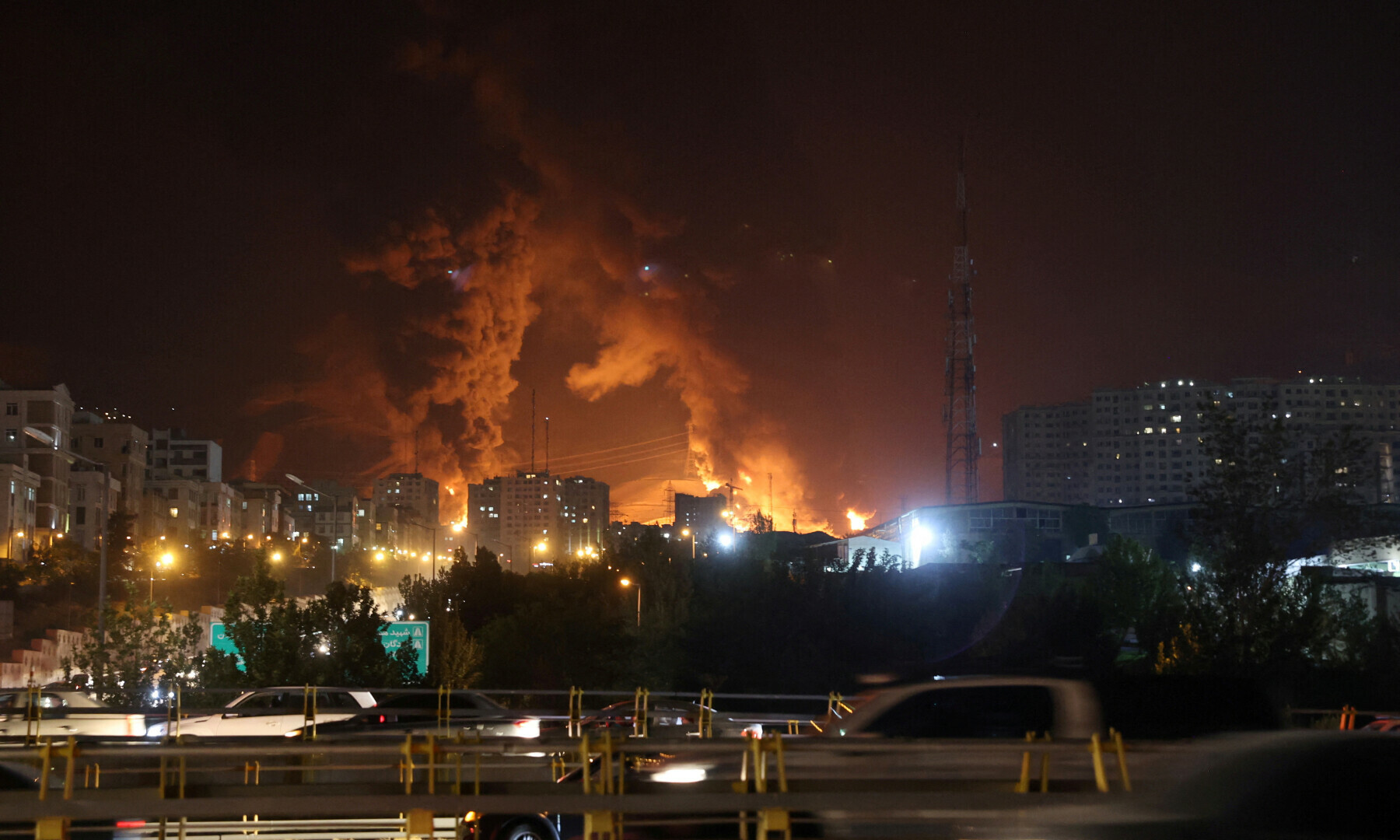  Smoke from an Israeli attack rises from Shahran Oil depot, following Israeli strikes on Iran, in Tehran on June 15, 2025. — Majid Asgaripour/Wana via Reuters 
