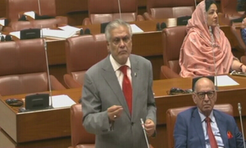 اسحٰق ڈار نے کہا کہ پاکستان کا ایٹمی پروگرام ملک کے دفاع، علاقائی استحکام اور پر امن مقاصد کے لیے ہے
&mdash;فوٹو: ڈان نیوز