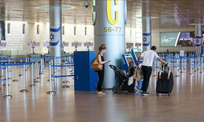 View of the almost Ben Gurion International Airport near Tel Aviv, after all flights were cancelled following an Israeli attack on Iran on June 13, 2025. &mdash; via Anadolu Agency