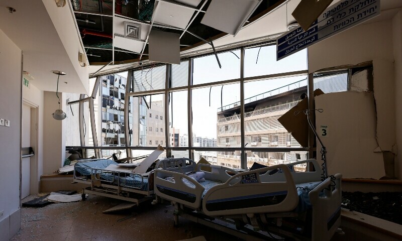 A view shows damage in Soroka Medical Centre, at an impact site following a missile strike from Iran on Israel, in Be&rsquo;er Sheva, Israel, June 19. &mdash; Reuters