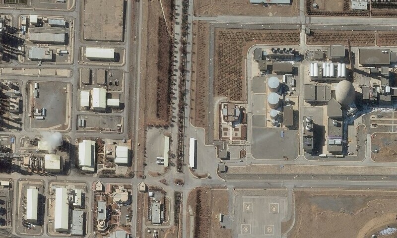 This handout satellite image provided by Maxar Technologies and taken on February 15, 2025 shows the Arak heavy-water research reactor on the outskirts of the Iranian village of Khondab, south of Tehran. &mdash; AFP