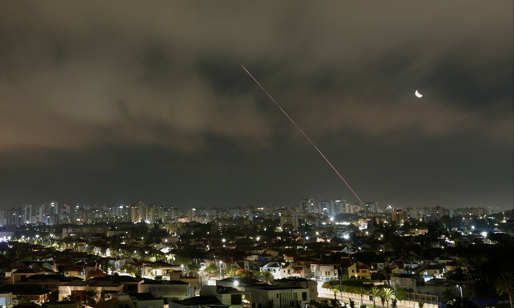  A missile launched from Iran is intercepted as seen from Ashkelon, Israel on June 21, 2025. &mdash; Reuters/Amir Cohen 