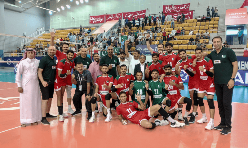 Pakistan defeated Indonesia 3-1 in the quarter-final of the the AVC Nations Volleyball Cup in Manama, Bahrain on Saturday. — Photo via X/@PVF_Official