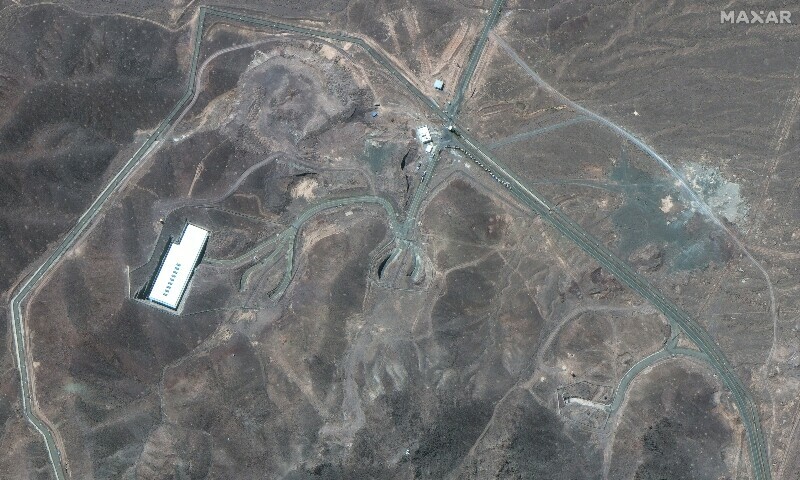 This handout satellite image courtesy of Maxar Technologies shows an overview of Iran’s Fordo Fuel Enrichment Plant (FFEP), in Fordo, Iran on June 19. — AFP