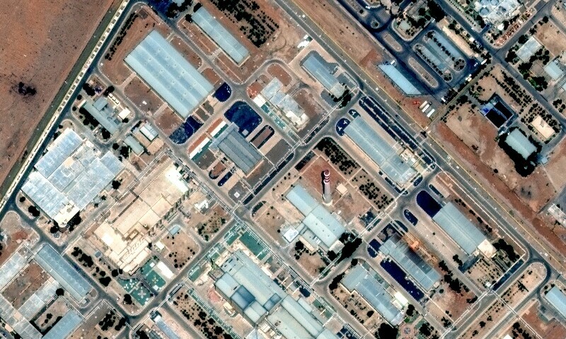 This handout satellite image provided by Maxar Technologies shows the Isfahan nuclear enrichment facility in central Iran on June 3. — AFP