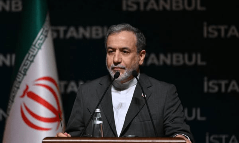 Iran’s Foreign Minister Abbas Araghchi speaks during a press conference at the Lutfi Kırdar Congress Centre on the sidelines of the 51st session of OIC Council of Foreign Ministers, in Istanbul on June 22. — AFP