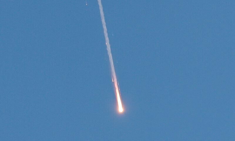 A missile launched from Iran towards Israel is seen from Tubas, amid the Iran-Israel conflict, in the Israeli-occupied West Bank on June 24. — Reuters