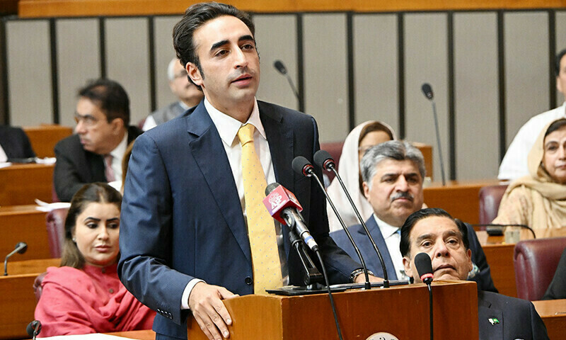 Former foreign minister and PPP Chairman Bilawal Bhutto Zardari speaks in the National Assembly on June 23. — X/PPPMediaCell