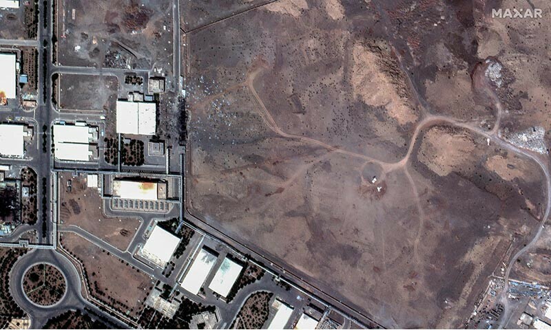 A satellite image shows airstrike craters covered with dirt at the Natanz Enrichment Facility, following US airstrikes amid the Iran-Israel conflict, in Natanz County, Iran on June 24, 2025. — Reuters