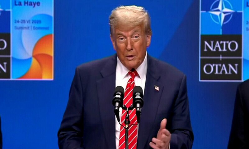 صدر ٹرمپ نے امریکی میڈیا پر تنقید کرتے ہوئے کہا کہ  ایران جوہری ہتھیار حاصل نہیں کرسکتا
—فوٹو: اسکرین گریب