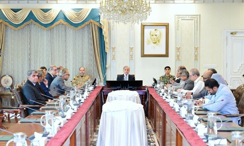 Prime Minister Muhammad Shehbaz Sharif chairs a meeting regarding reforms in the agricultural sector in Islamabad June 25. &mdash; Press Information Department (PID)