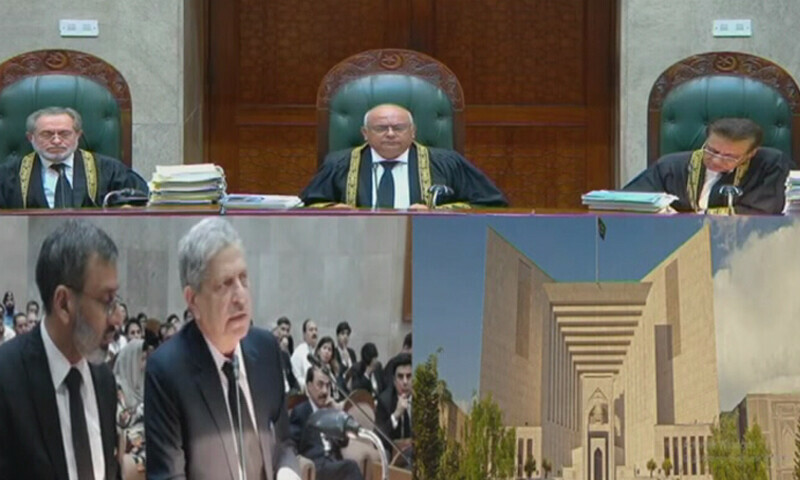 The Supreme Court resumes hearing the reserved seats case on June 27. — DawnNews TV