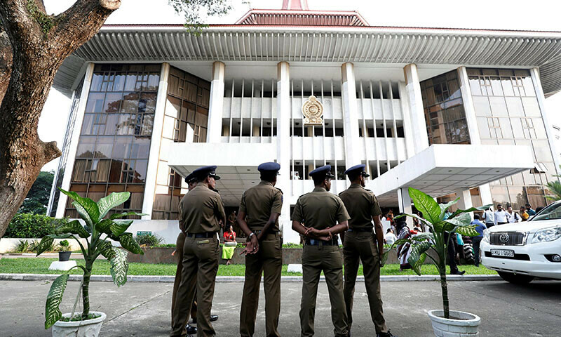 Policemen stand guard outside the Supreme Court in Colombo, Sri Lanka in this file photo from November 2018. — Reuters Policemen stand guard outside the Supreme Court in Colombo, Sri Lanka in this file photo from November 2018. — Reuters