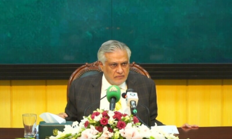 Foreign Mini&shy;ster Ishaq Dar briefing the media. &mdash; Screengrab from X/@ForeignOfficePk