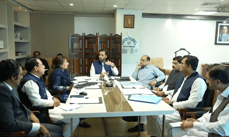 Health Minister Syed Mustafa Kamal convenes over a meeting in Islamabad on June 27, 2025. &mdash; screengrab via Facebook