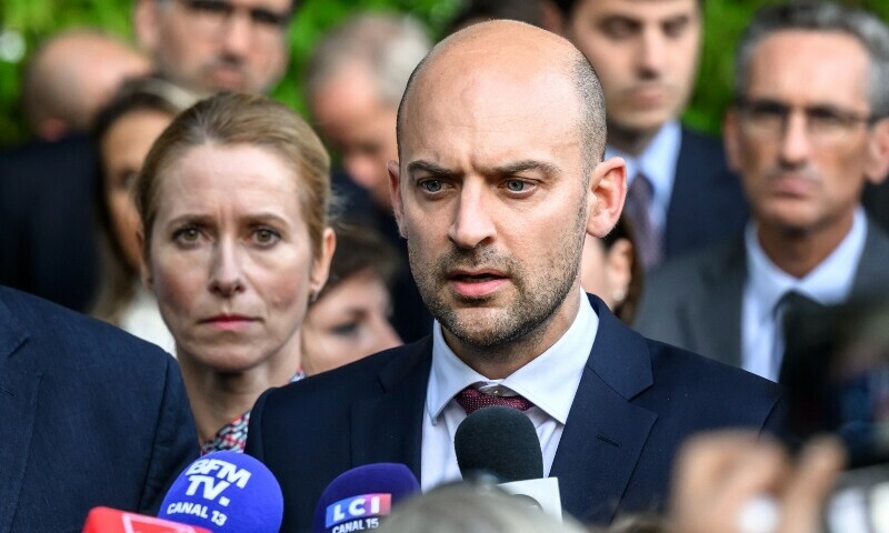 France’s Minister for Europe and Foreign Affairs Jean-Noel Barrot, flanked by EU High Representative and Vice-President for Foreign Affairs and Security Policy Kaja Kallas (L), makes a statement following their meeting with Iran’s Foreign Minister on Tehran’s nuclear programme, at the Intercontinental Hotel in Geneva, on June 20. — AFP