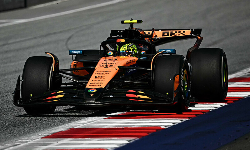 McLaren driver Lando Norris competes during the Formula One Austrian Grand Prix at the Red Bull Ring race track in Spielberg, Austria, on June 29. — AFP