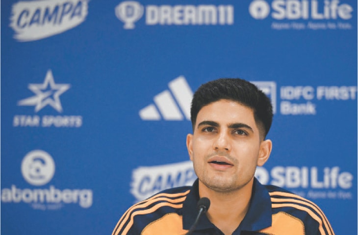 INDIAN Test captain Shubman Gill attends a press conference at the Board of Control for Cricket in India headquarters on Thursday.&mdash;AFP