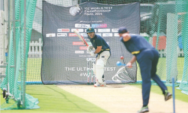 SOUTH African batter David Bedingham attends a net practice session at Lord&rsquo;s on Tuesday.&mdash;AFP