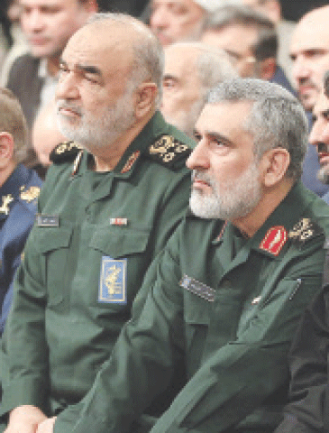 Hossein Salami (left) and Amir Ali Hajizadeh