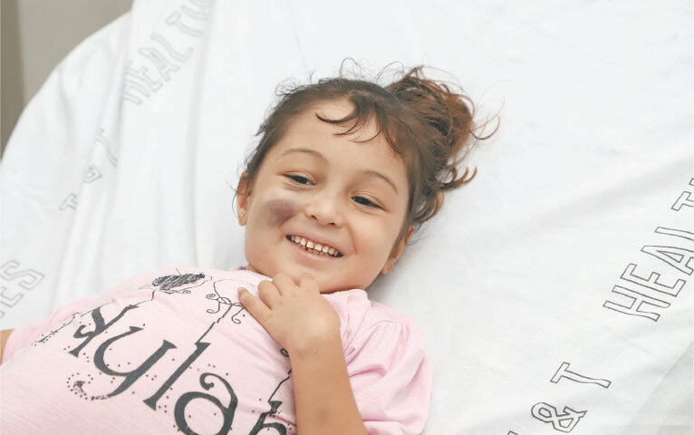 A young patient in one of the wards managed by the Patients’ Aid Foundation