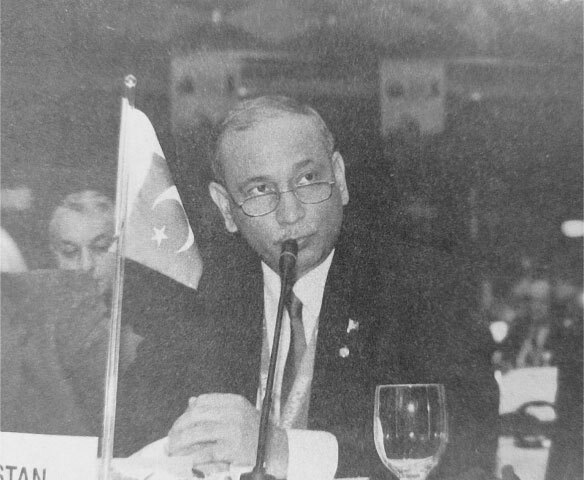 Tariq Khosa speaks at the Interpol General Assembly, Singapore in 2009  | Photo from the book