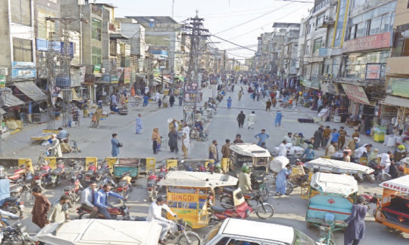 After turning the road in Raja Bazaar into a pedestrian street, the RMC is set to launch a beautification project from Fawara Chowk to Hamilton Road. — File photo