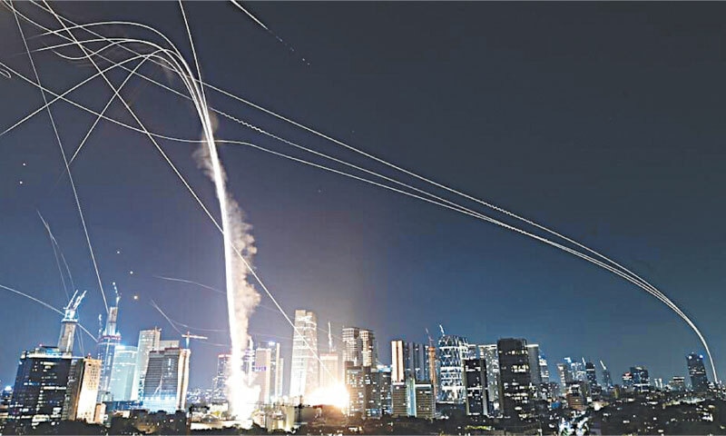 Israeli Iron Dome air defense system fires to intercept missiles over Tel Aviv, Israel on Friday, June 13, 2025 | AP
