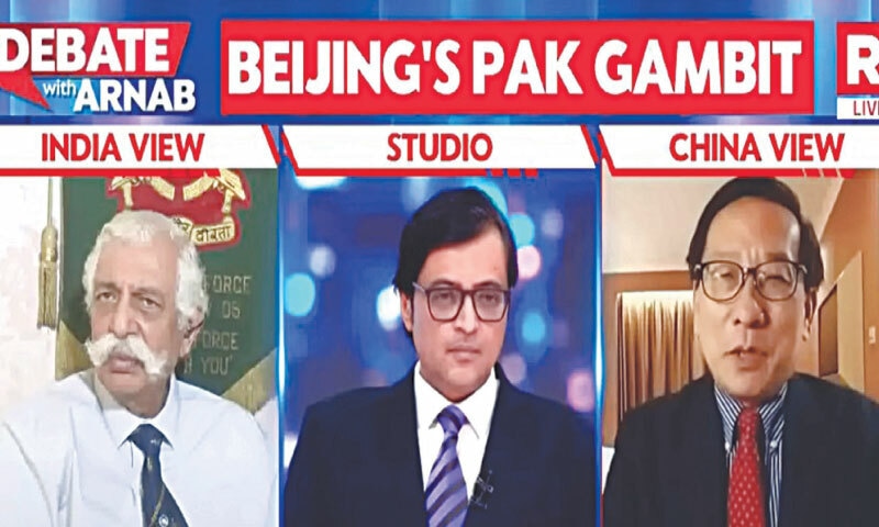  Professor Victor Gao (right), who is considered very close to the Chinese Communist Party, during an appearance on an Indian talk show on May 28, 2025 stating that India was underestimating how well-integrated China and Pakistan’s policies are: for perhaps the first time in an Indo-Pakistani stand-off, Beijing’s role was not confined to the margins | Screenshot 