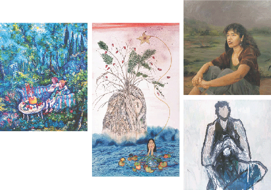 Some of the artworks displayed at the exhibition.&mdash;Fahim Siddiqi / White Star