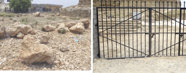 The main gate to the stupa and the surrounding gardens. &mdash; Photos by Mohammad Asim