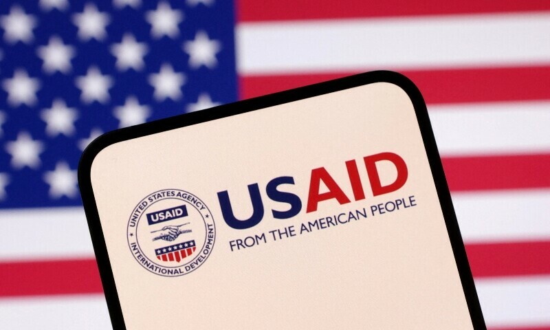 USAID logo and US flag are seen in this illustration taken April 23. &mdash; Reuters/File