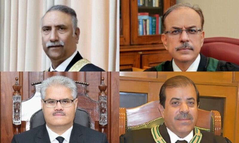 A combination photo of Justice Sarfraz Dogar, Justice Junaid Ghaffar, Justice Syed Muhammad Attique Shah and Justice Rozi Khan Barrech. — photos courtesy high court websites A combination photo of Justice Sarfraz Dogar, Justice Junaid Ghaffar, Justice Syed Muhammad Attique Shah and Justice Rozi Khan Barrech. — photos courtesy high court websites