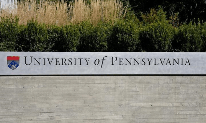 University logo adorns a wall on the campus of the University of Pennsylvania in Philadelphia, Pennsylvania, US. &mdash; Reuters
