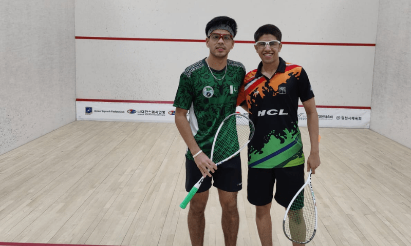 Six Pakistani players have qualified for the quarter-finals of the 32nd Asian Junior Individual Squash Championships in Gimcheon, South Korea, on Wednesday. — Photo via X/@paksquash