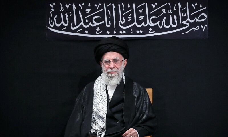 This handout picture released by the office of Iran’s Supreme Leader Ayatollah Ali Khamenei on July 5, 2025 shows him attending a mourning ceremony in Tehran marking the ninth day of the month of Muharram. — AFP